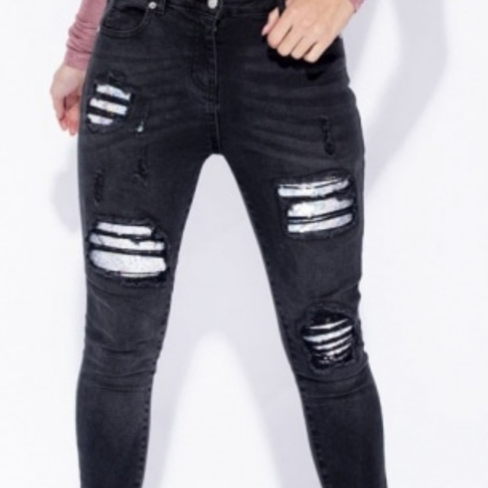 Lucky sz. Sale!!🌟Sz.2 leftJEGGINGS WITH SEQUINS - Picture 5 of 6